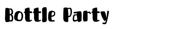 Bottle Party font preview